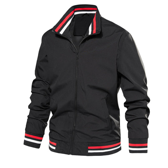 Men's Jacket Lightweight Casual Windbreaker Spring Fall Zip Up Coat
