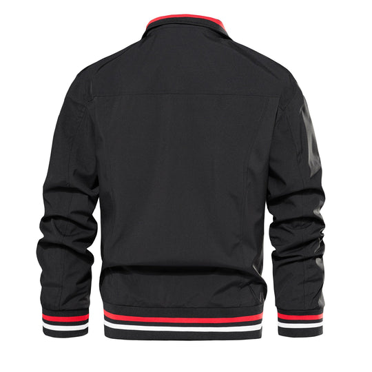 Men's Jacket Lightweight Casual Windbreaker Spring Fall Zip Up Coat