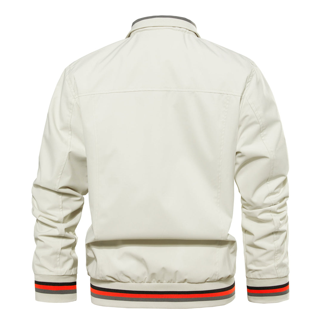 Men's Jacket Lightweight Casual Windbreaker Spring Fall Zip Up Coat