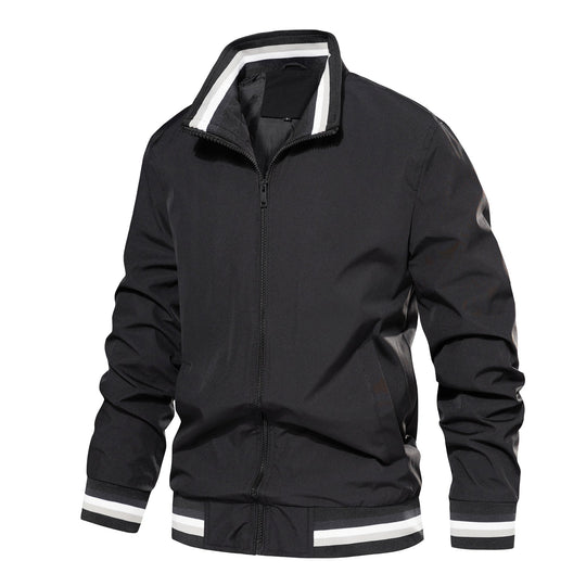 Men's Jacket Lightweight Casual Windbreaker Spring Fall Zip Up Coat
