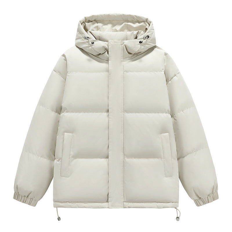 Down Cotton-padded Jacket Men's Loose And Warm Hooded Bread Coat