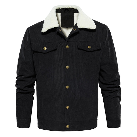 Men's Jacket Winter Sherpa Lined Warm Thick Trucker Cargo Coat