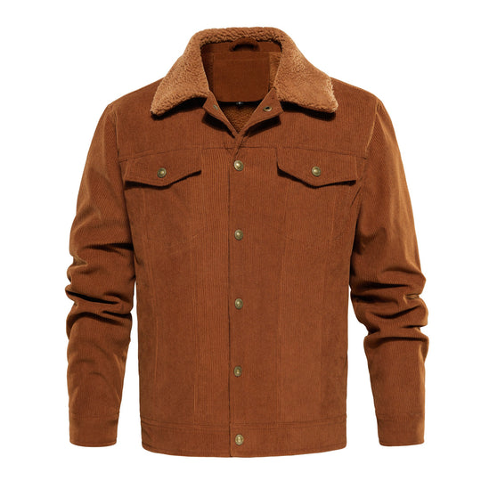 Men's Jacket Winter Sherpa Lined Warm Thick Trucker Cargo Coat